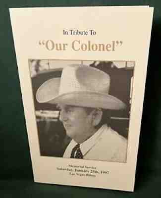 Elvis Collectibles : Colonel Parker Memorial Elvis Presley Value Guide ...