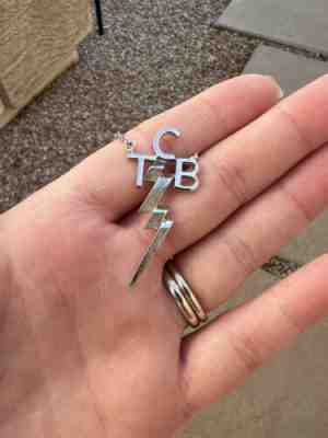 Brand New Elvis Presley TCB Sterling Silver Necklace