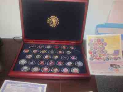 elvis presley , the morgan mint colorized movie coin collection 31 -1/2 dollars
