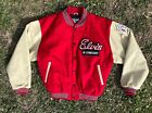 VINTAGE 1992 Elvis Presely In Concert TCB Wool Leather Varsity Jacket Size XL