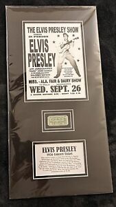 Elvis Presley Vintage Concert Ticket Stub With LOA From Elvis Museum Las Vegas