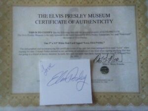 Elvis Presley Autograph Signature w  COA FROM mike moon 1954 rare signed love