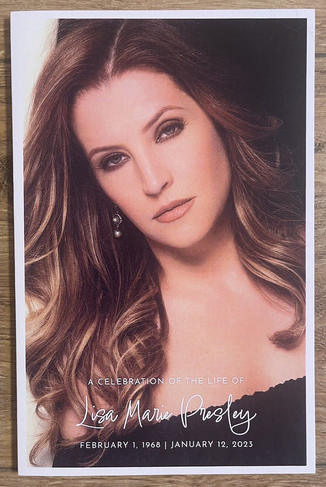 LISA MARIE PRESLEY FUNERAL PROGRAM CELEBRATION OF LIFE FEB 1, 1968 - JAN 12 2023