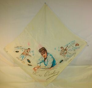 RARE find - Vintage Original Elvis Presley Screen Printed Silk Scarf