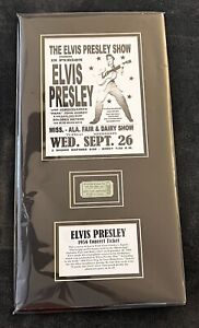 Elvis Presley Vintage Concert Ticket Stub With LOA From Elvis Museum Las Vegas