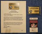 Elvis Presley Gold 8th Degree Karate Card w/Dave Hebler Personal Letter JSA COA
