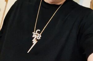 Extra large Elvis TCB Necklace Made for KISS Band / Lowell Hays