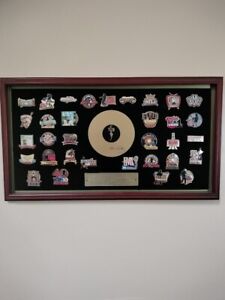 Elvis Presley Commemorative Pin Collection W/ 33 pins & Display All COA's