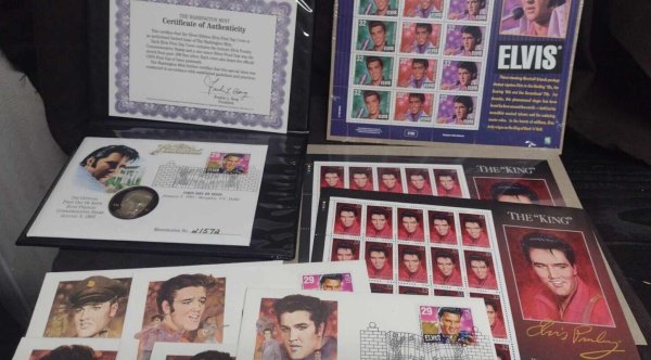 Elvis One Ounce .999 proof Silver Coin, stamps and collectibles