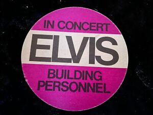 Elvis Presley Purple Round Backstage Pass Original~ Unused RARE!