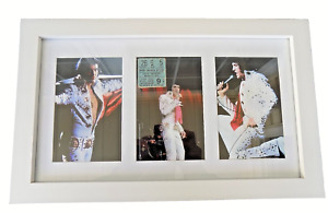 ORIGINAL ELVIS PRESLEY SNAP SHOTS AND CONCERT TICKET STUB FROM 1971