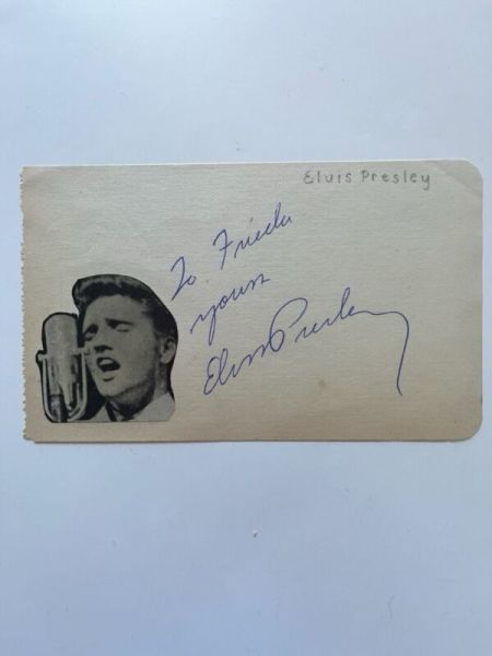 Elvis Presley 1950’s autograph and vintage photograph