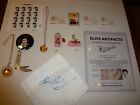 Original Elvis Presley concert scarf, tickets, jewelry, stamps, Etc