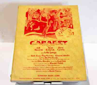 Cabaret Vocal Score PB Book Signed Cary Grant Autograph Faberge Business Card