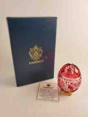 Faberge Crystal Pink Egg 437 In Box