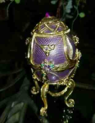 PRICE REDUCED Franklin Mint Faberge Egg- Violets in the Snow RARE FIND ð??¥