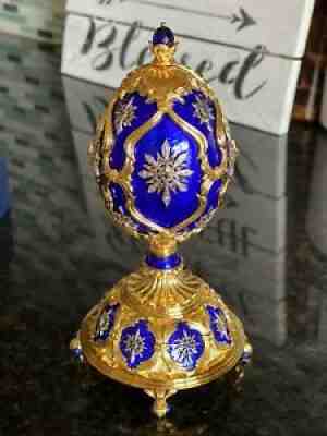 Franklin Mint Faberge Musical Egg Star of The North Jeweled Egg House Of Faberge