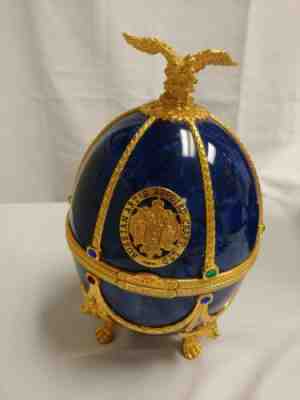 Faberge Egg Vodka 24 k Bottle Sapphire Collection