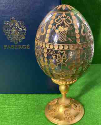 Imperial Faberge ~ Gatchina Palace Cut Crystal Egg ~ Signed by Tatiana Faberge