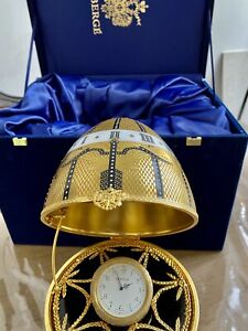 Amazing!!! Faberge Egg 2 Carats Diamonds Clock Ultra Rare !!! Must See!!!