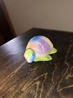 FENTON Carolyn Collection TIE DYE Glass Turtle limited edition Satin Signed