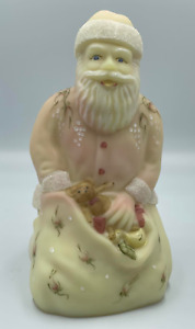 Fenton burmese kneeling Santa Claus with roses