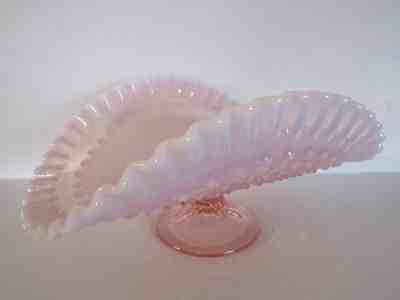 Vintage 2024 Fenton Pink Hobnail Iridescent Banana boat