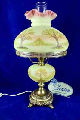 Fenton Hand Painted Louise Piper Sample Glass Bell Yellow Birds