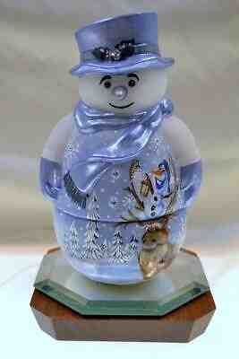 Fenton SNOWMAN FAIRY LIGHT OLAF & REINDEER (Frozen) OOAK Vicki Curren FREEusaSHP