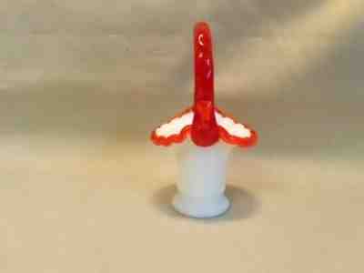 FENTON FLAME CREST MINIATURE BASKET