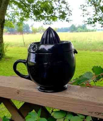 Fenton RARE Black Reamer & Pitcher 