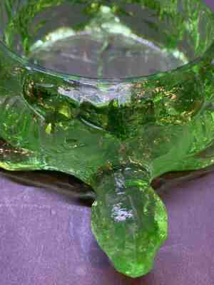 Fenton Turtle FishBowl Translucent Green 1920's