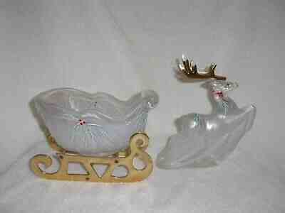 Fenton Sleigh and Reindeer Set