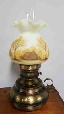 Fenton Log Cabin Lamp