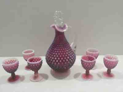 Deals Vintage Fenton Plum Hobnail Small Goblet