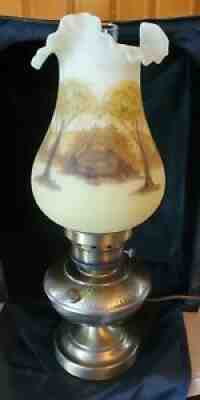 Fenton Log Cabin Lamp