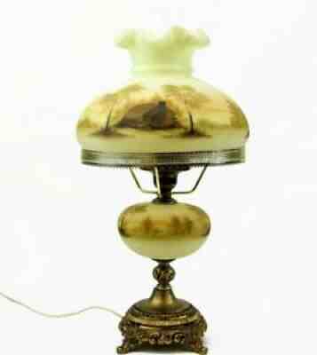 Fenton Log Cabin Lamp