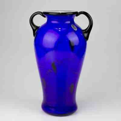 Fenton Braveheart Hanging Hearts Vase 8858, Cobalt Blue (KB), Dave Fetty, Smooth