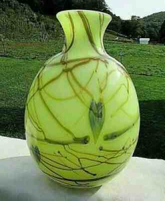 Fenton Robert Barber-Dave Fetty "Summer Tapestry" Hanging Hearts #270 Vase 11"H