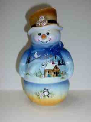 Fenton Glass Home Sweet Home Cabin Deer Snowman Fairy Light Ltd Ed #22/39 Barley