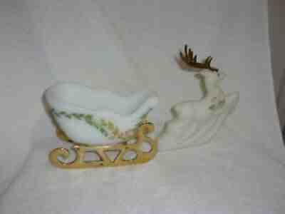 Fenton Sleigh and Reindeer Set