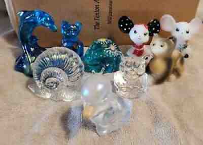 Fenton glass lot of Fenton figurinesÂ 