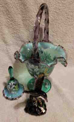 Sold at Auction: FENTON 4 BURMESE HP BELL LOUISE PIPER