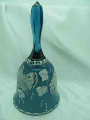 2 Hand Painted Fenton Glass Bells Louise Piper