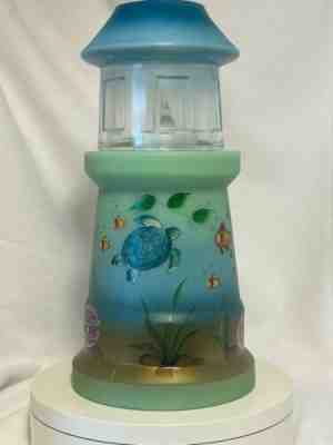 FENTON LIGHTHOUSE TURTLE FAIRY LAMP