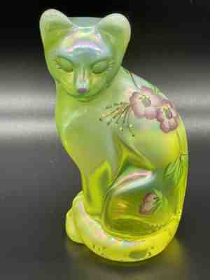 Fenton Key Lime fashion Uranium Cat