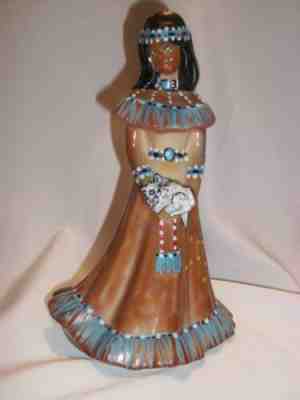 Fenton Chocolate Indian Maiden Bridesmaid Doll Holding Cat--Marilyn Wagner-NIL