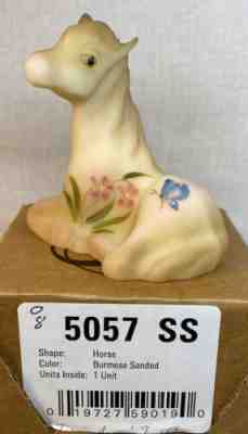 Fenton Art Glass Hand Painted Burmese Horse Motherâ??s Day Exclusive 2008