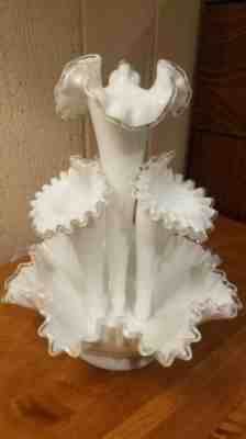 Fenton Vintage Epergne Silver Crest AB 354