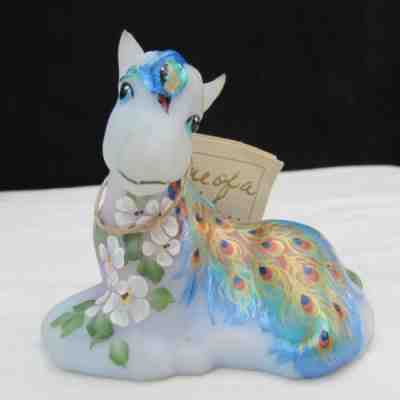 Fenton Blue Burmese OOAK CC Hardman Peacock Hand Painted Foal Horse 2010 C2478